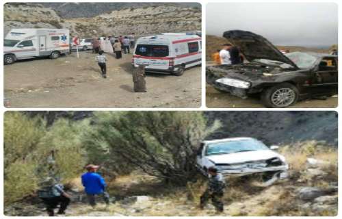 ۸ مصدوم در طول یک ساعت در محور ساردوئیه